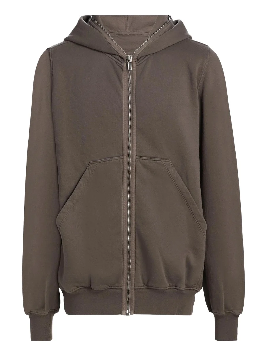 DRKSHDW by Rick Owens Men's Felpa Jumbo Gimp Cotton Full-Zip Hoodie