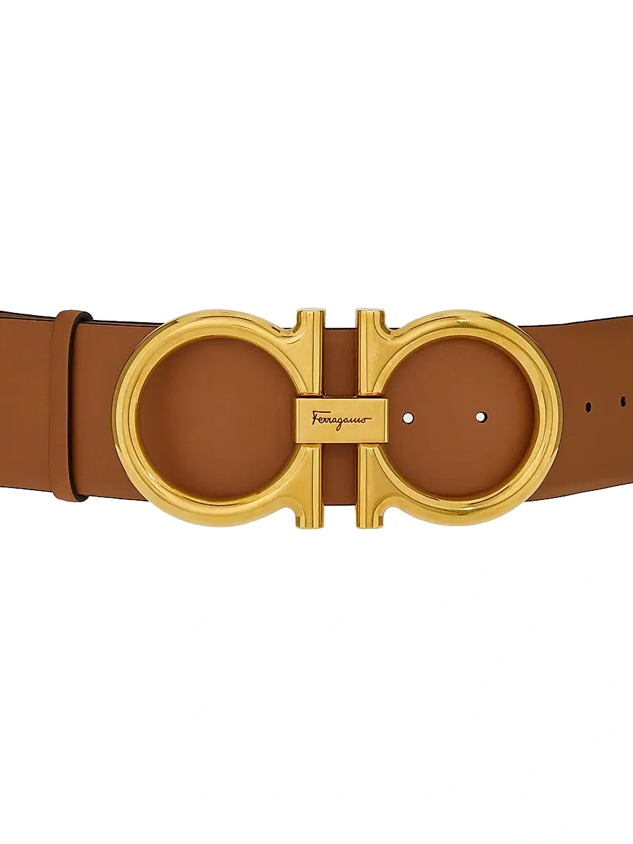 Ferragamo Women's Oltre New Gancini Leather Belt