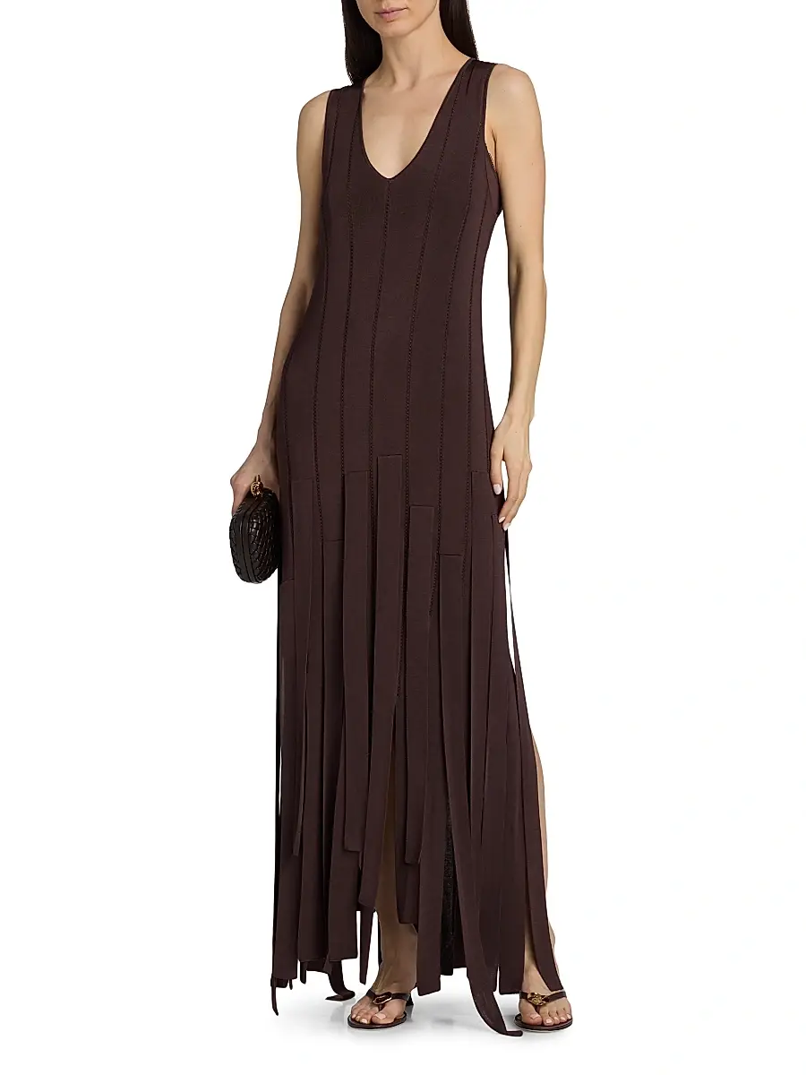 Zimmermann Women's Luna Fringe Midi-Dress | Thumbnail 3 Zimmermann Women's Luna Fringe Midi-Dress | Thumbnail 3