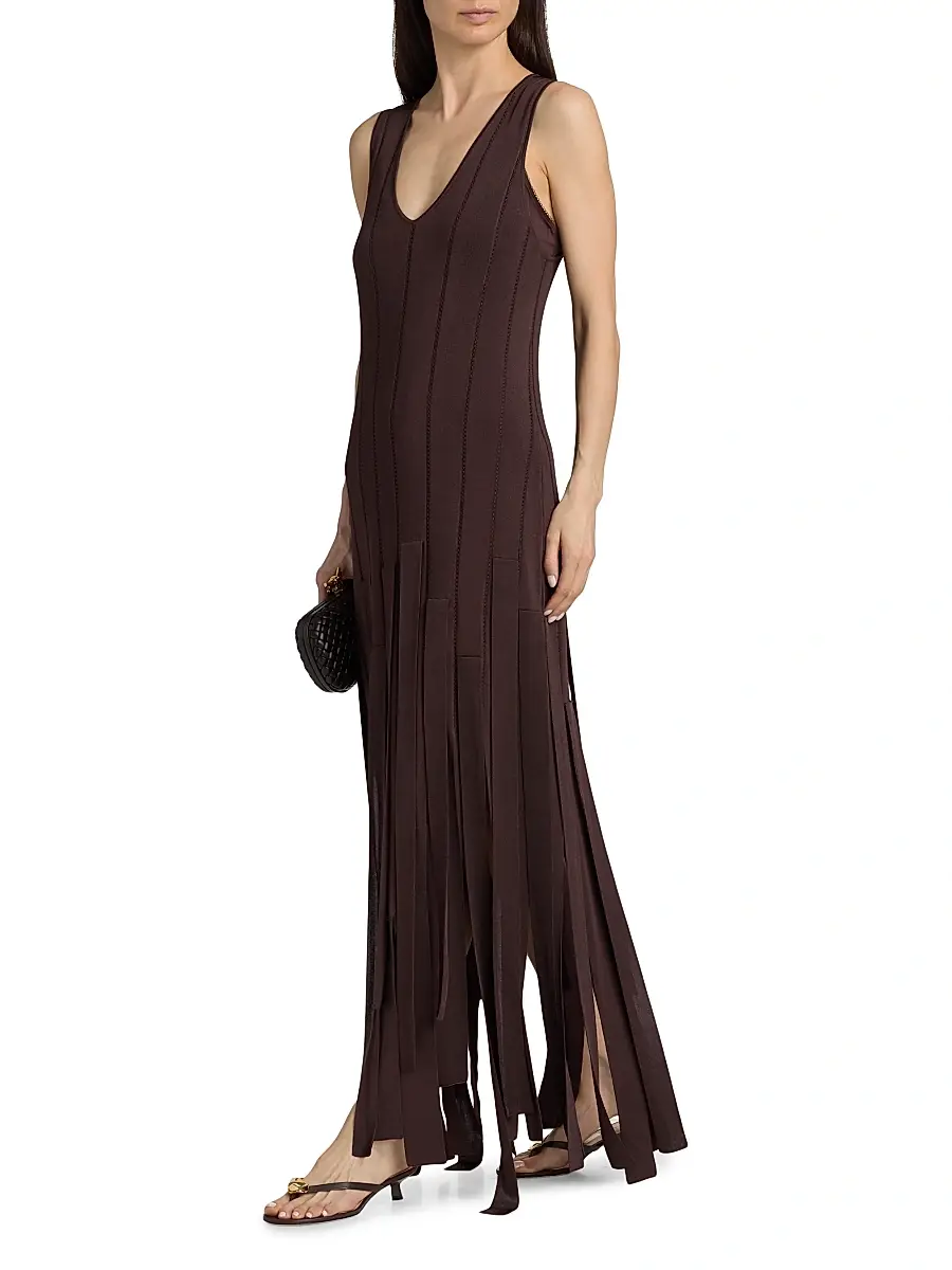 Zimmermann Women's Luna Fringe Midi-Dress | Thumbnail 4 Zimmermann Women's Luna Fringe Midi-Dress | Thumbnail 4