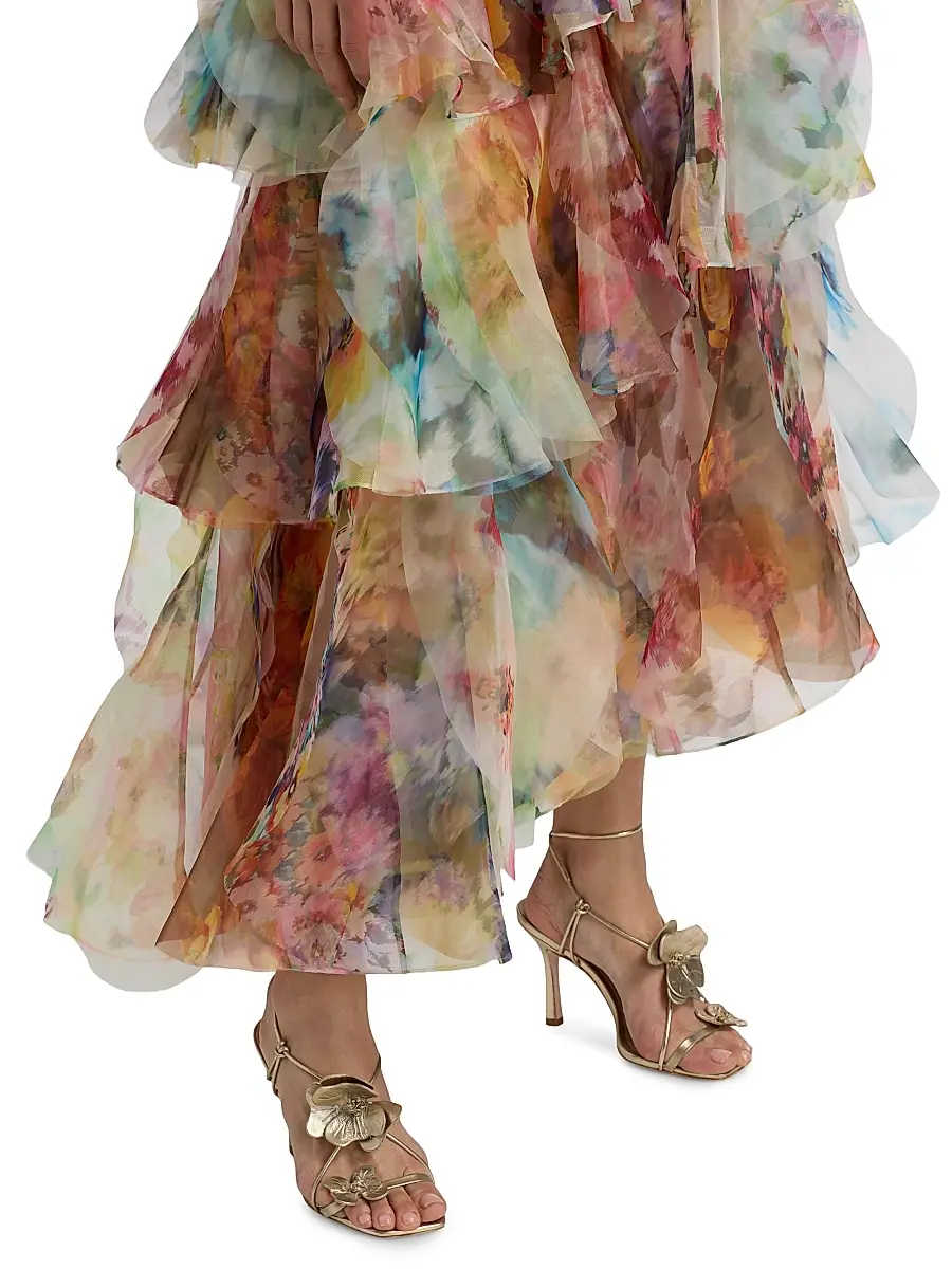 Zimmermann Women's Luna Fanned Maxi Skirt | Thumbnail 6