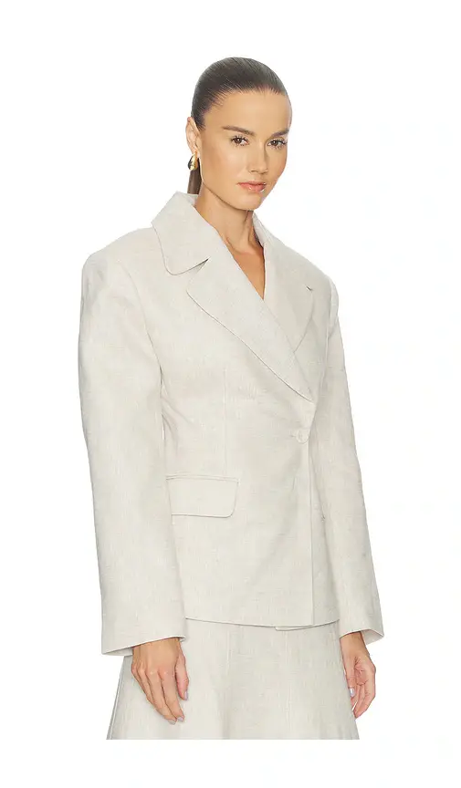 Camila Coelho Malena Linen Blazer | Thumbnail 2