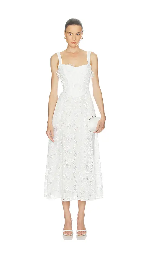 Adaline Broderie Midi Dress Adaline Broderie Midi Dress