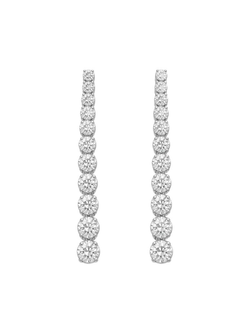 1.03ct Diamond 18K Gold Cascade Climber Earrings
