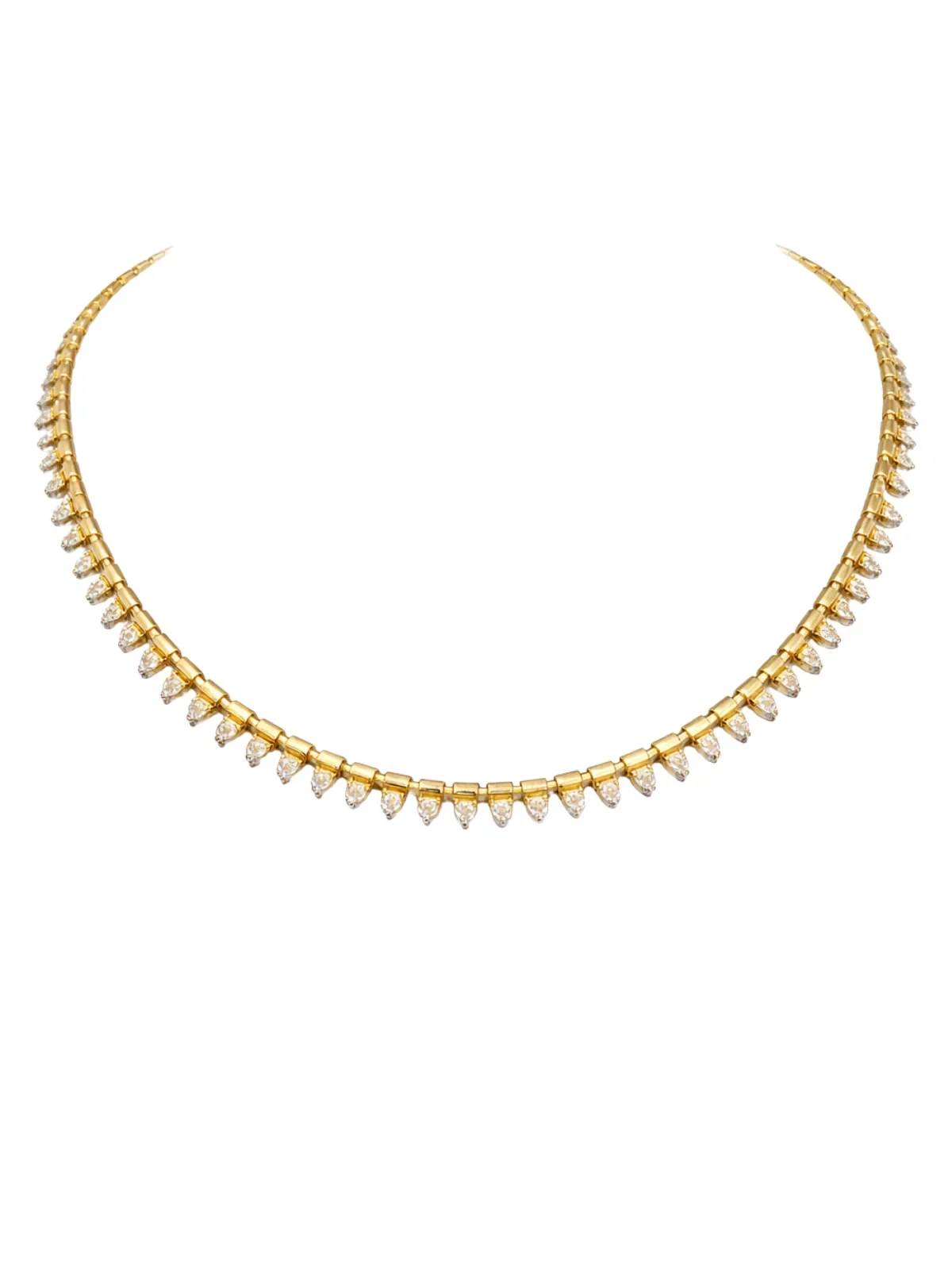 5.27ct Diamond 14K Gold Stationed Necklace 5.27ct Diamond 14K Gold Stationed Necklace