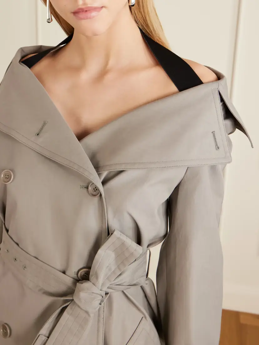 Max Mara Belted Cotton-gabardine Trench Coat | Thumbnail 4 Max Mara Belted Cotton-gabardine Trench Coat | Thumbnail 4