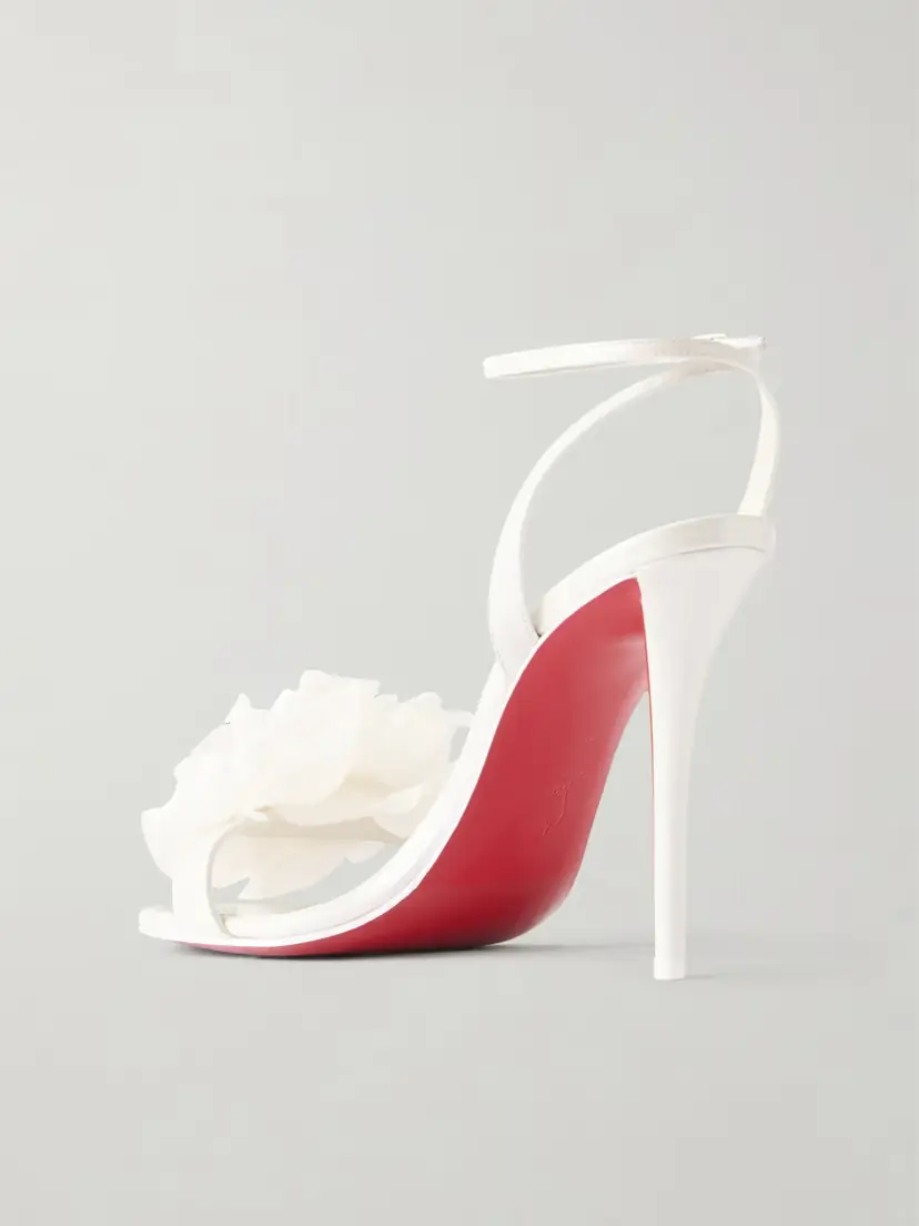 Christian Louboutin Miss Z Flora 100 Appliquéd Leather Sandals | Thumbnail 3