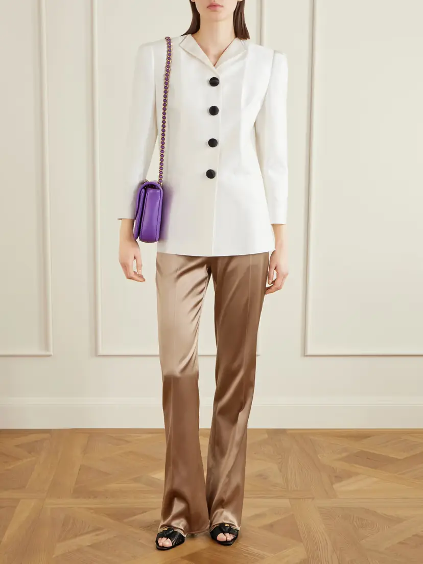 Valentino Garavani Silk-shantung Blazer | Thumbnail 2 Valentino Garavani Silk-shantung Blazer | Thumbnail 2
