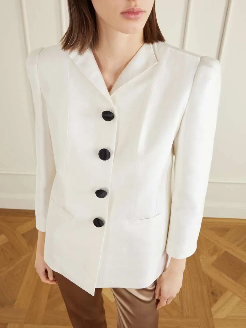 Valentino Garavani Silk-shantung Blazer | Thumbnail 4 Valentino Garavani Silk-shantung Blazer | Thumbnail 4