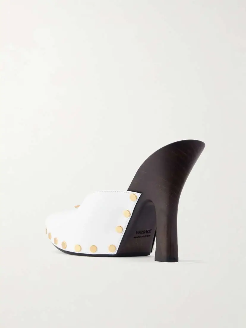 Versace Sassi Patent-leather Clogs | Thumbnail 3