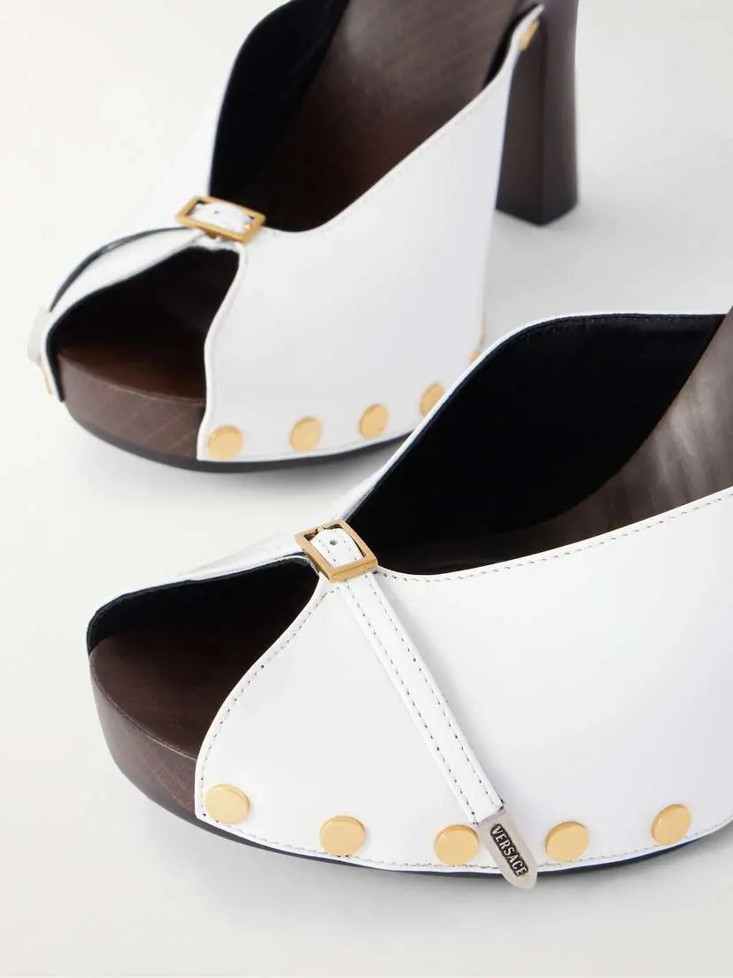 Versace Sassi Patent-leather Clogs | Thumbnail 5