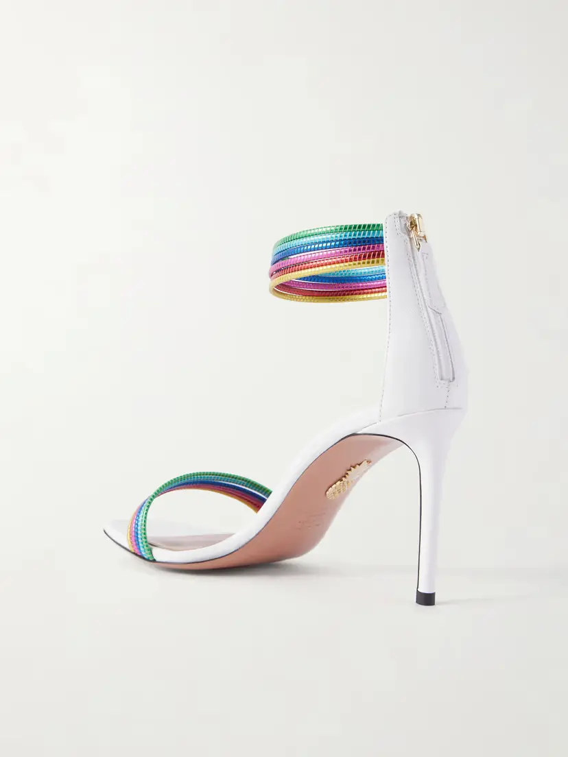 Aquazzura Sway 85 Metallic Sandals | Thumbnail 3