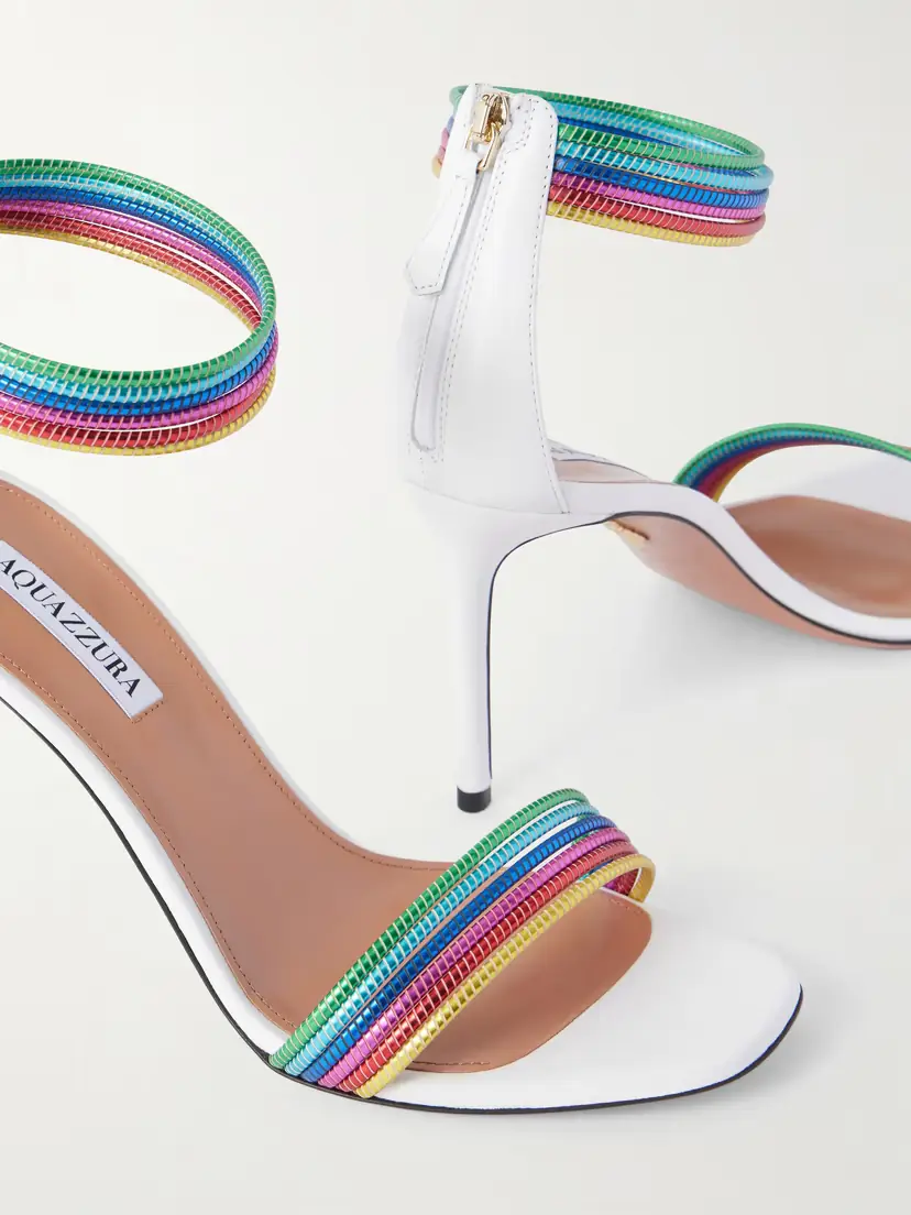 Aquazzura Sway 85 Metallic Sandals | Thumbnail 5