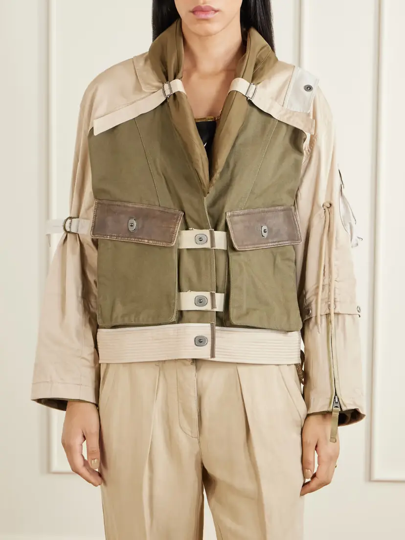 Isabel Marant Julissa Leather-trimmed Organic Cotton Jacket | Thumbnail 3