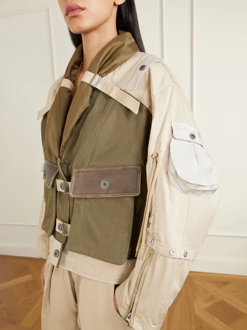 Isabel Marant Julissa Leather-trimmed Organic Cotton Jacket | Thumbnail 5