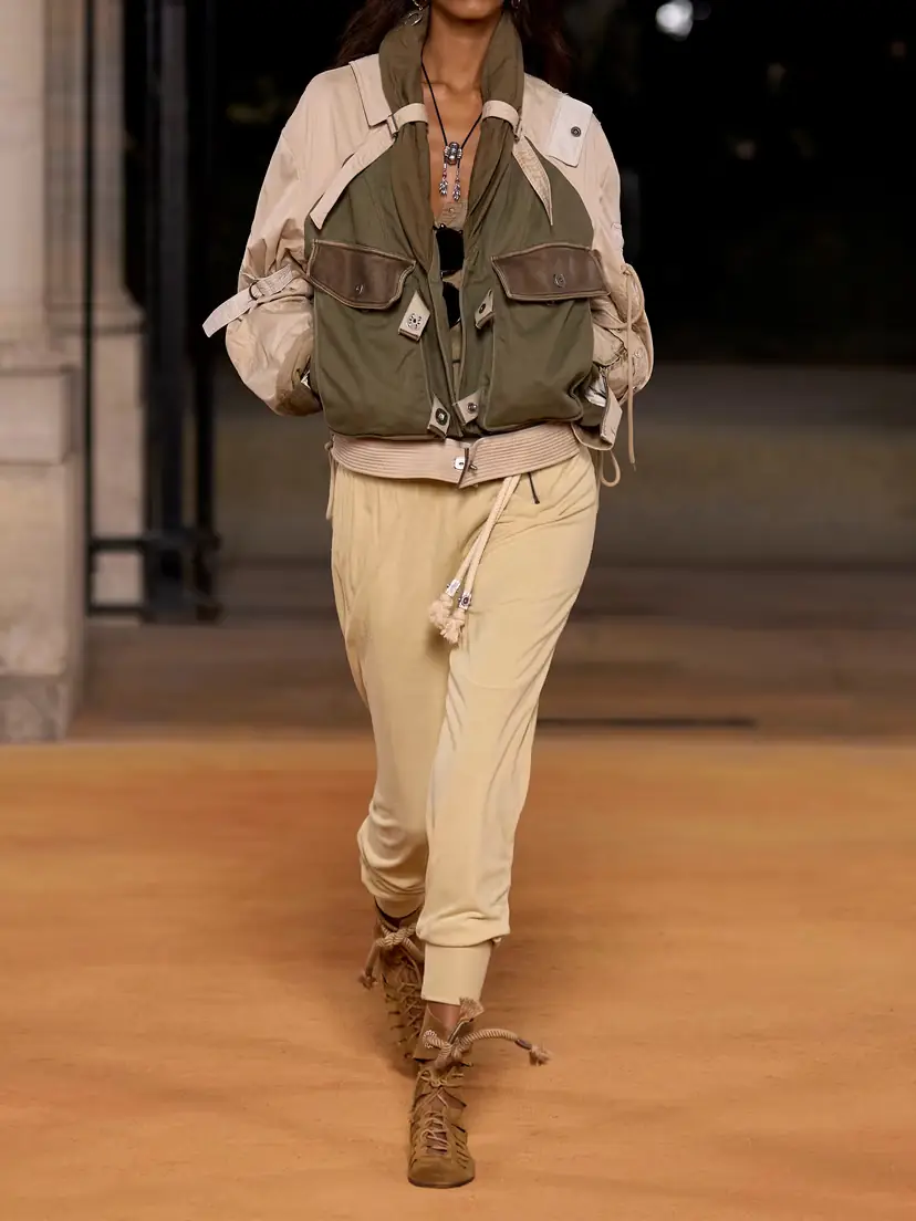 Isabel Marant Julissa Leather-trimmed Organic Cotton Jacket | Thumbnail 6