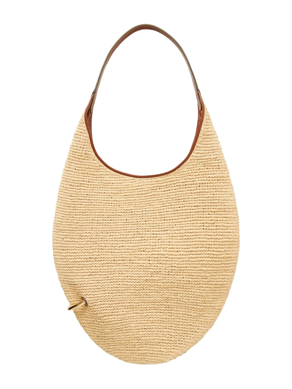 Tory Burch Pierced Embellished Leather-trimmed Raffia Shoulder Strap
