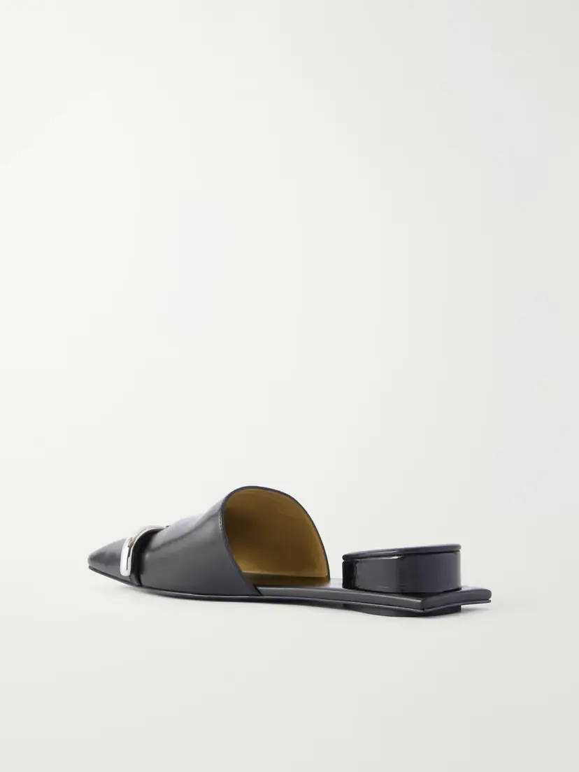 Tory Burch Pierced Embellished Leather Slip-ons | Thumbnail 3