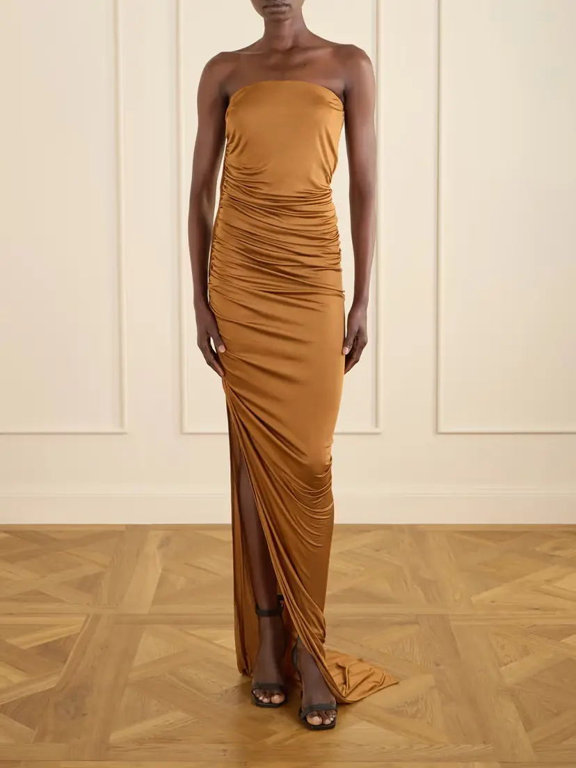 Rick Owens Edfu Strapless Gathered Stretch-jersey Gown | Thumbnail 2