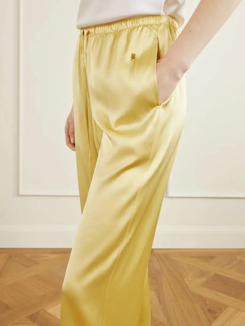 ÉTERNE Brody Silk-blend Satin Wide-leg Pants | Thumbnail 4