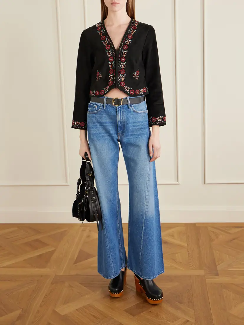 Rixo Oliwia Embellished Suede Evening Jacket | Thumbnail 2