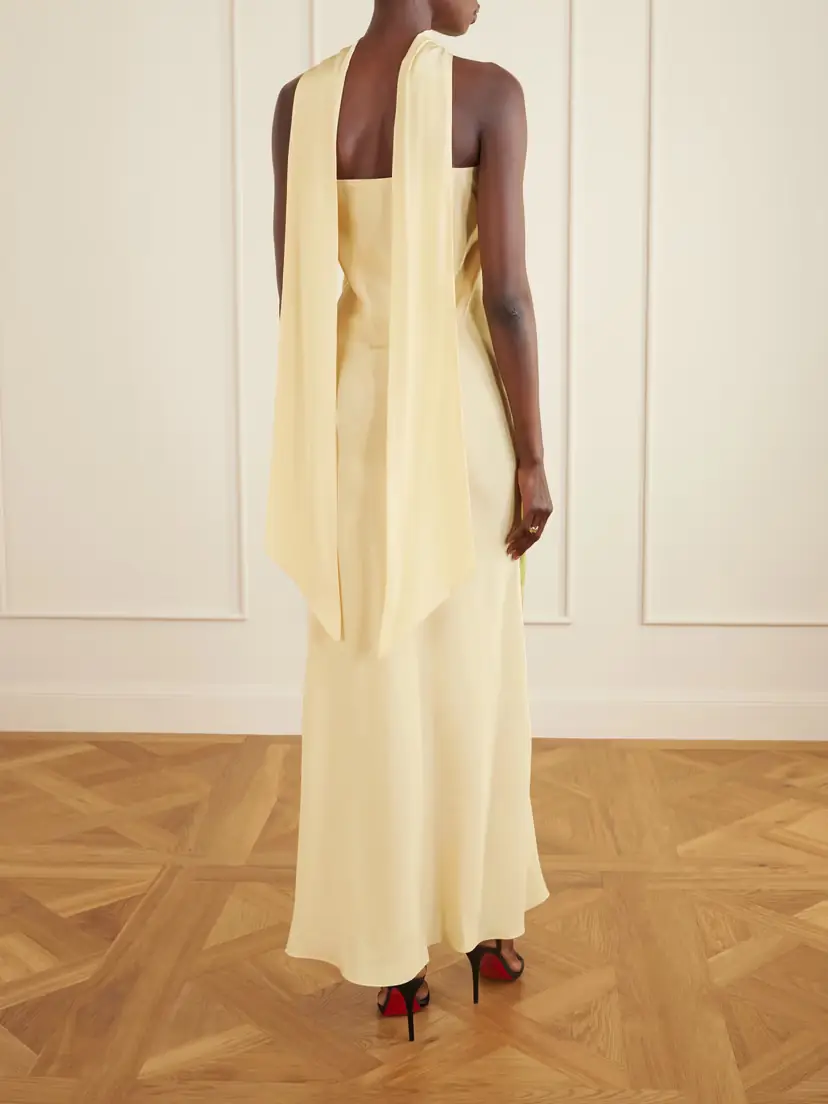 Rodarte Strapless Scarf-detailed Floral-print Silk-crepe Gown | Thumbnail 3 Rodarte Strapless Scarf-detailed Floral-print Silk-crepe Gown | Thumbnail 3