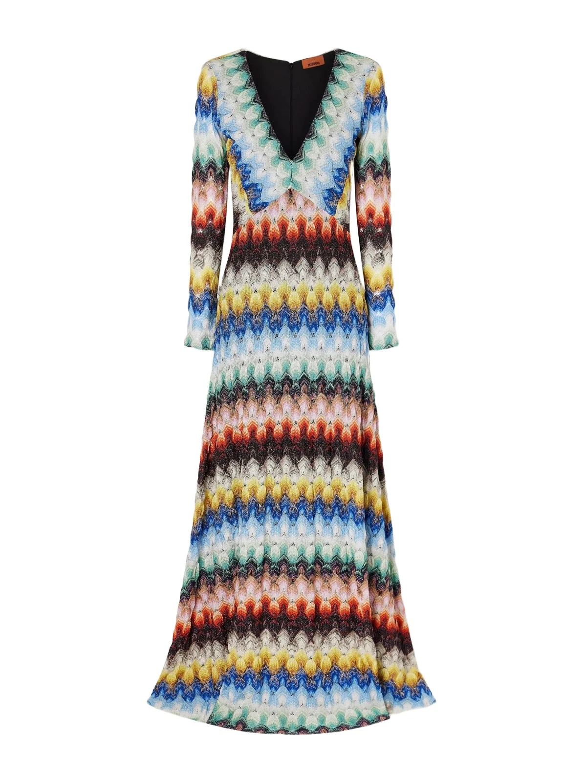 Striped Metallic Crochet-knit Maxi Dress