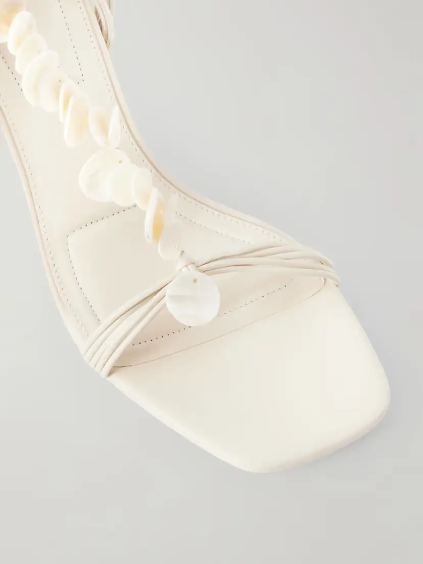 Simkhai Elin Shell-embellished Leather Sandals | Thumbnail 5 Simkhai Elin Shell-embellished Leather Sandals | Thumbnail 5