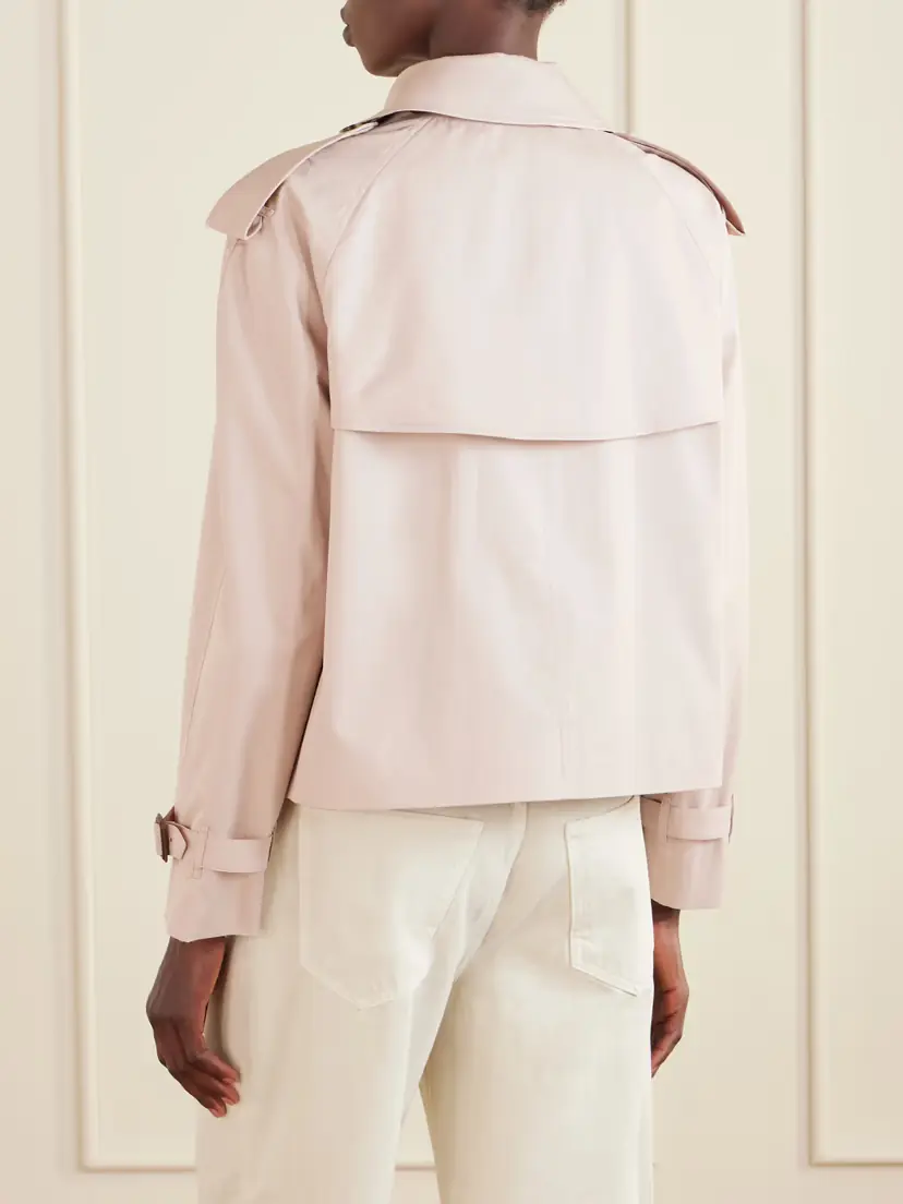 Burberry Haltye Double-breasted Belted Cotton-gabardine Cropped Trench Jacket | Thumbnail 4 Burberry Haltye Double-breasted Belted Cotton-gabardine Cropped Trench Jacket | Thumbnail 4