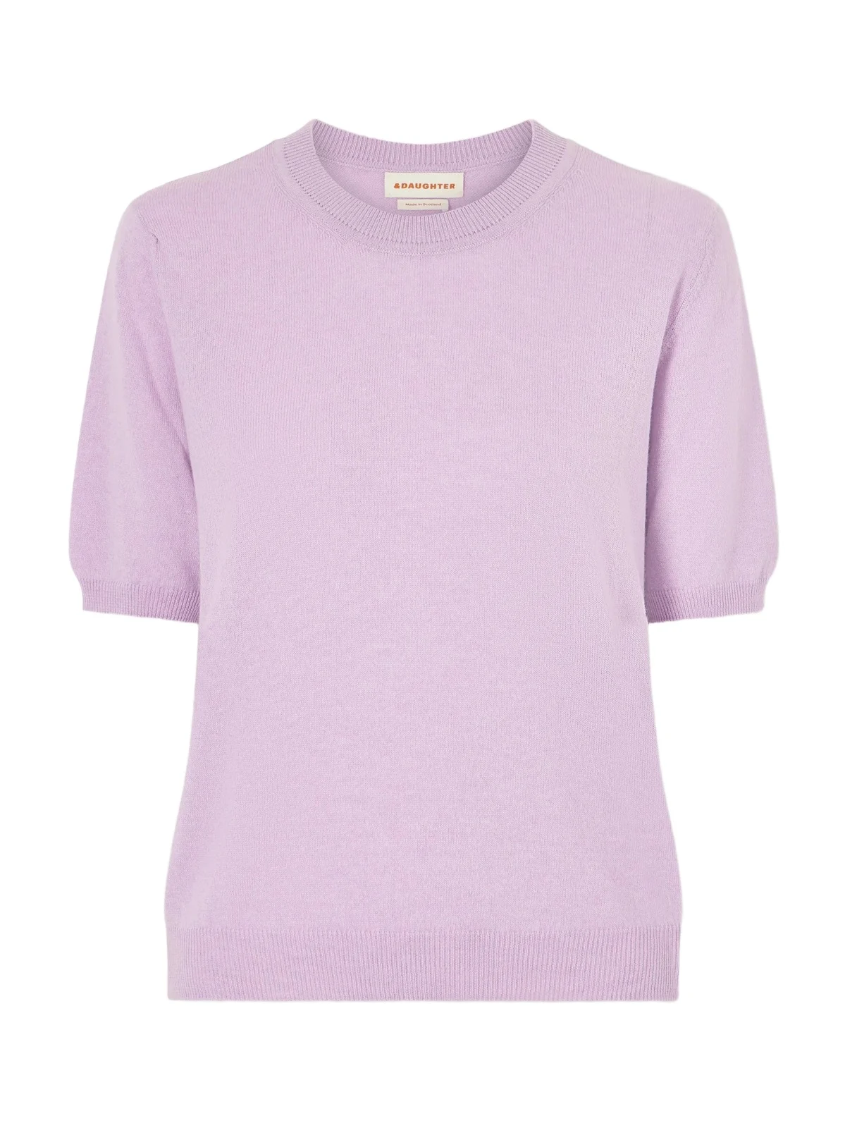 Daughter Emer Cropped Cashmere And Cotton-blend T-shirt - Purple