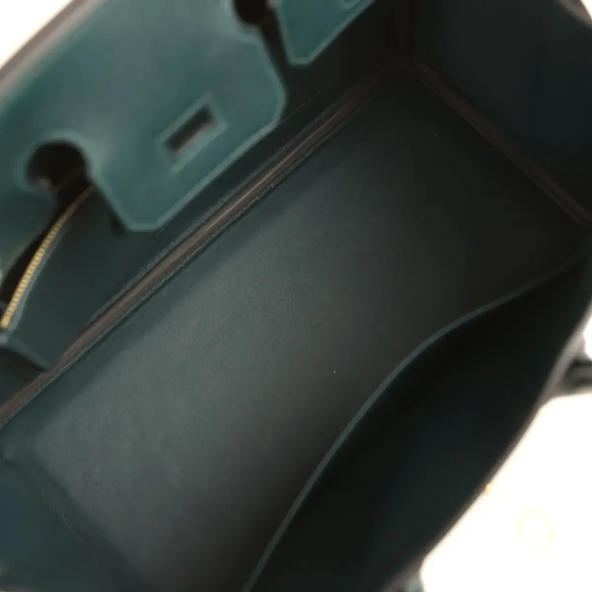 HERMÈS Hermes Birkin 25 Vert Cypress Swift Gold Hardware | Thumbnail 8 HERMÈS Hermes Birkin 25 Vert Cypress Swift Gold Hardware | Thumbnail 8
