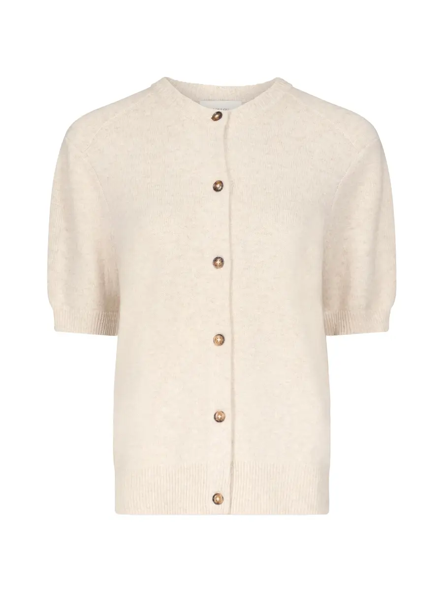 Loulou de Saison Jodi Short-Sleeve Cashmere Cardigan