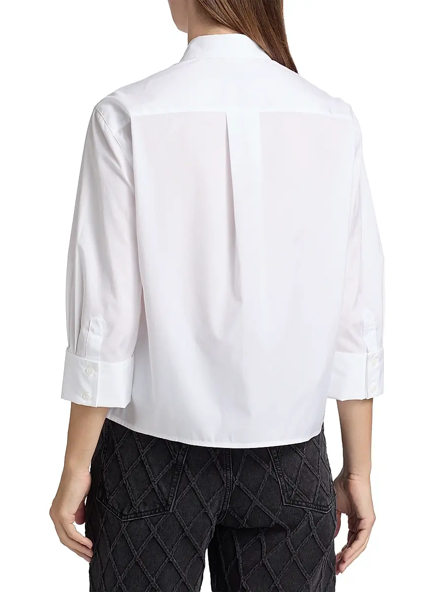 rag & bone Women's Lucia Cotton Poplin Button-Front Shirt | Thumbnail 5