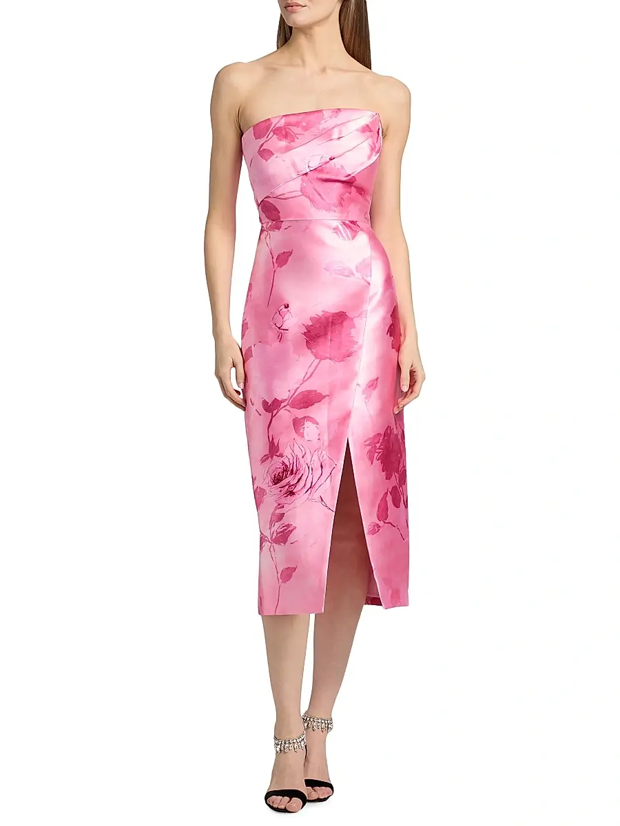 Kay Unger Women's Addison Tea-Length Strapless Cocktail Dress | Thumbnail 3 Kay Unger Women's Addison Tea-Length Strapless Cocktail Dress | Thumbnail 3