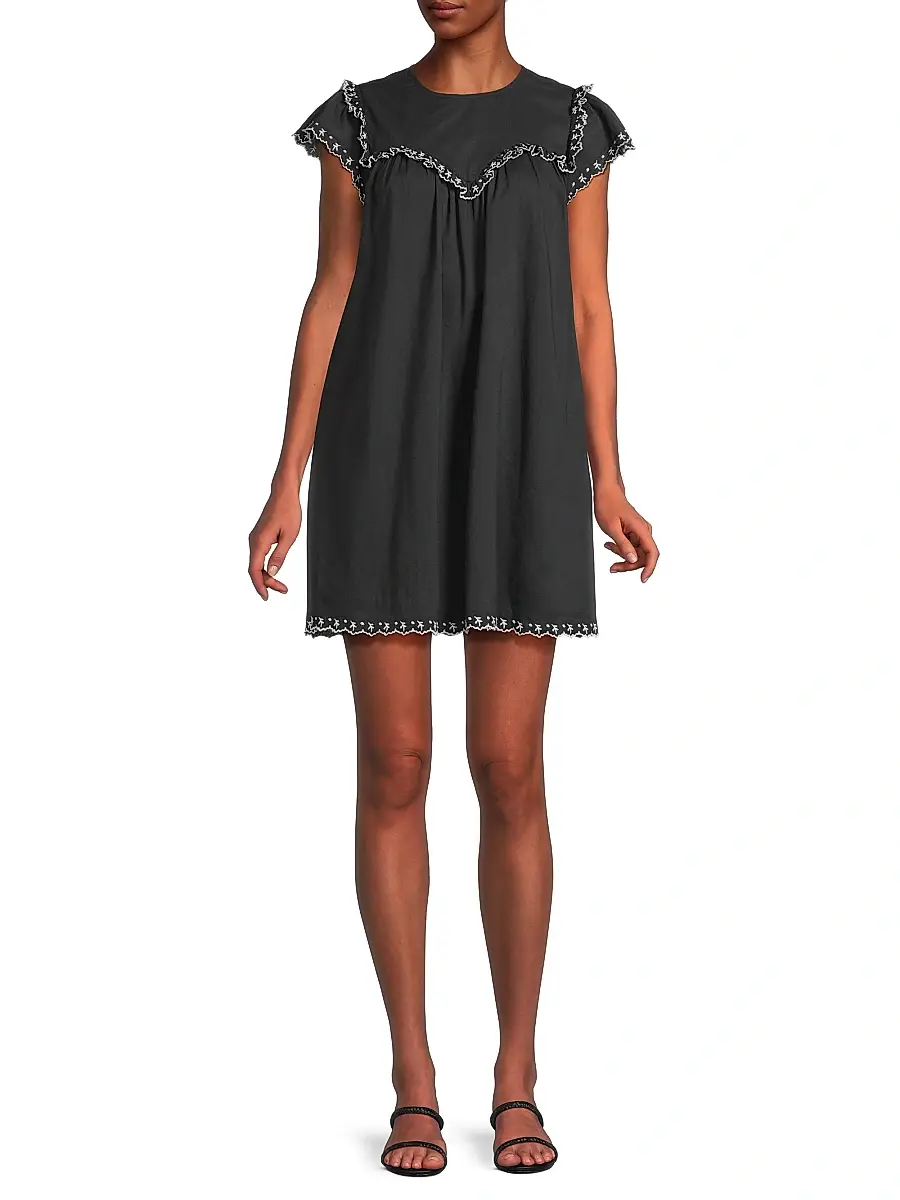 Ciao Lucia Women's Mari Cotton Voile Babydoll Minidress | Thumbnail 2 Ciao Lucia Women's Mari Cotton Voile Babydoll Minidress | Thumbnail 2