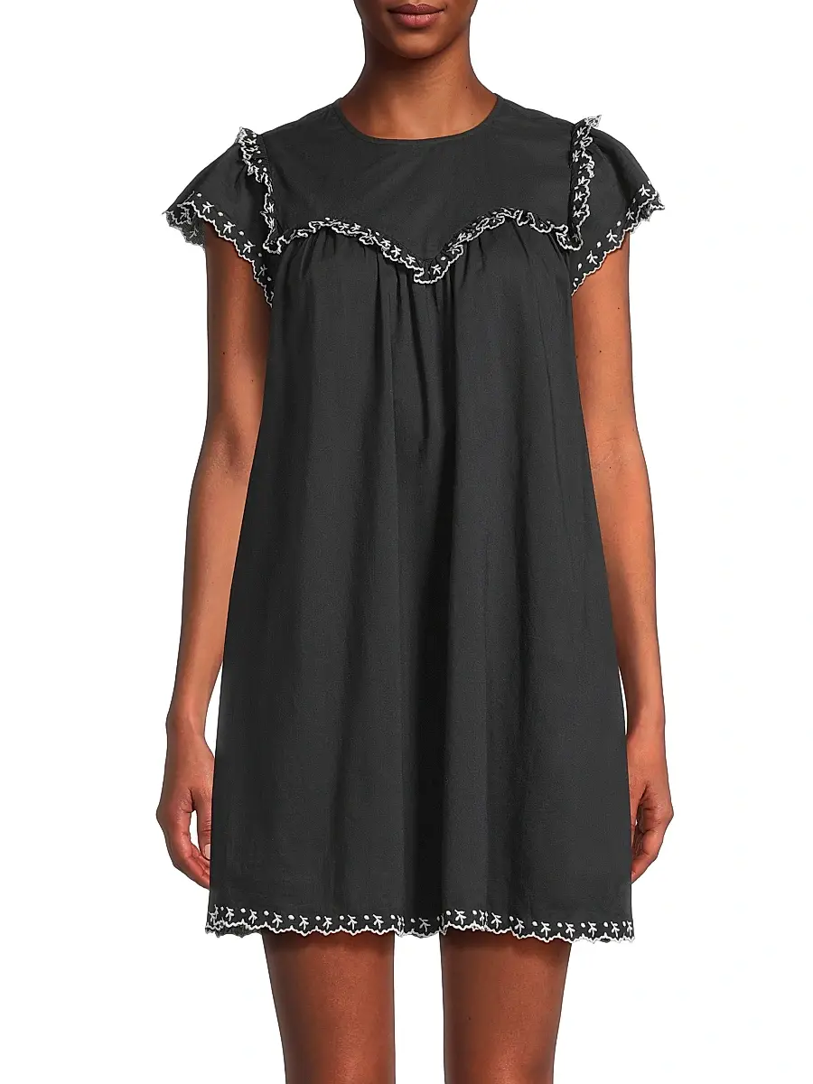 Ciao Lucia Women's Mari Cotton Voile Babydoll Minidress | Thumbnail 3 Ciao Lucia Women's Mari Cotton Voile Babydoll Minidress | Thumbnail 3