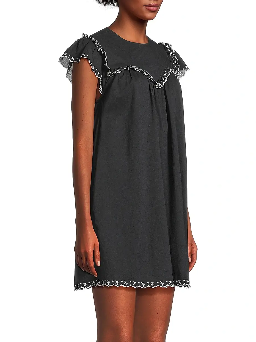 Ciao Lucia Women's Mari Cotton Voile Babydoll Minidress | Thumbnail 4 Ciao Lucia Women's Mari Cotton Voile Babydoll Minidress | Thumbnail 4