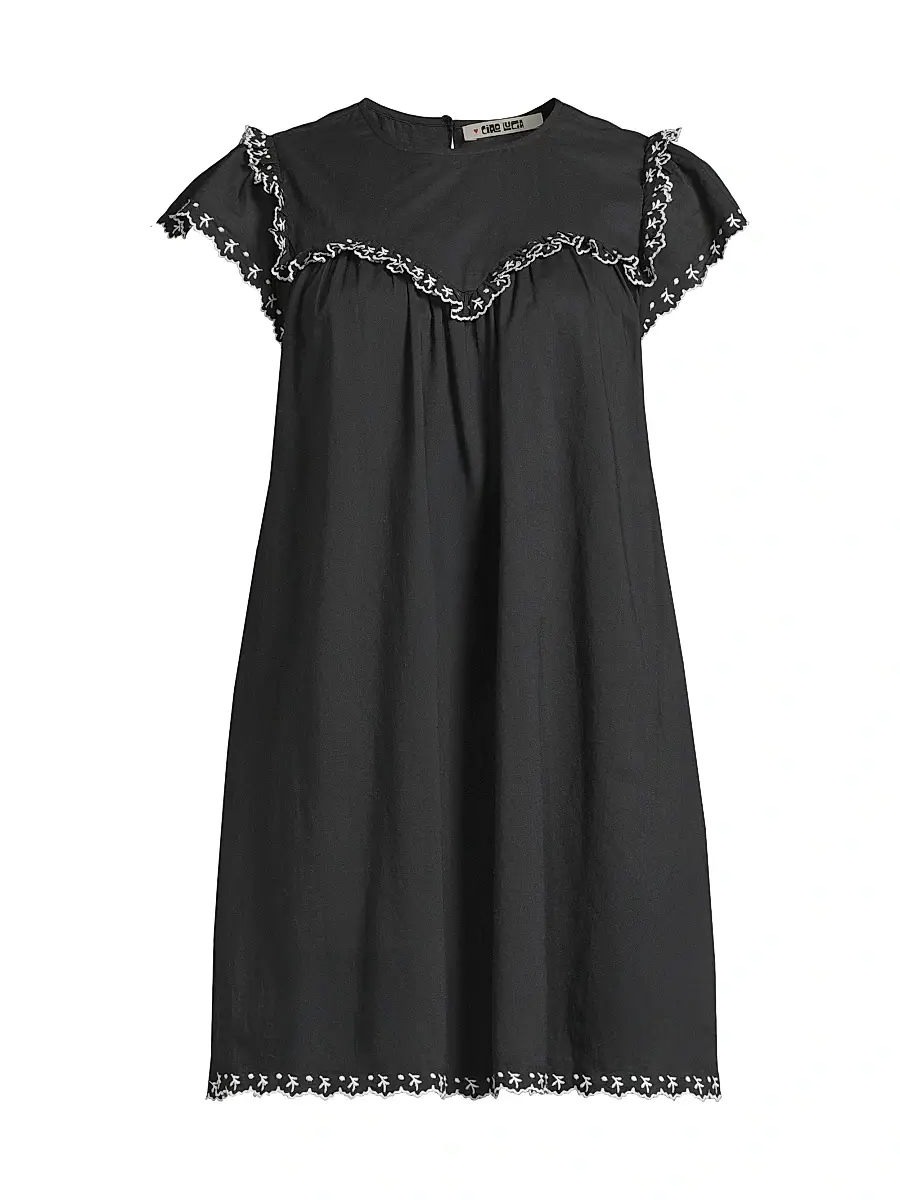 Ciao Lucia Women's Mari Cotton Voile Babydoll Minidress