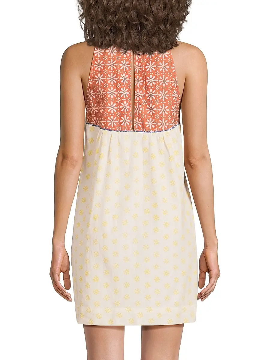 Ciao Lucia Women's Eros Floral-Colorblocked Cotton-Silk Minidress | Thumbnail 5 Ciao Lucia Women's Eros Floral-Colorblocked Cotton-Silk Minidress | Thumbnail 5