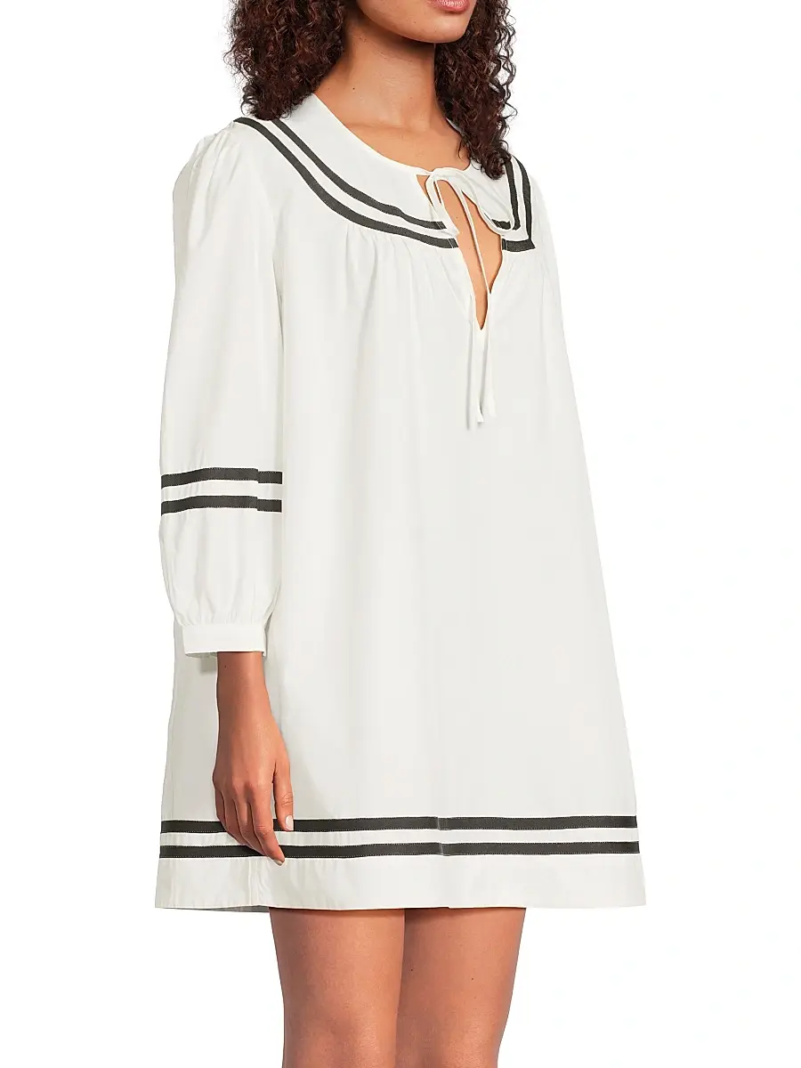 Ciao Lucia Women's Palina Cotton Poplin Striped Minidress | Thumbnail 4 Ciao Lucia Women's Palina Cotton Poplin Striped Minidress | Thumbnail 4
