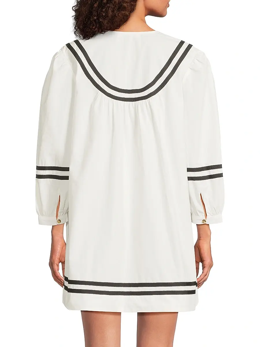 Ciao Lucia Women's Palina Cotton Poplin Striped Minidress | Thumbnail 5 Ciao Lucia Women's Palina Cotton Poplin Striped Minidress | Thumbnail 5