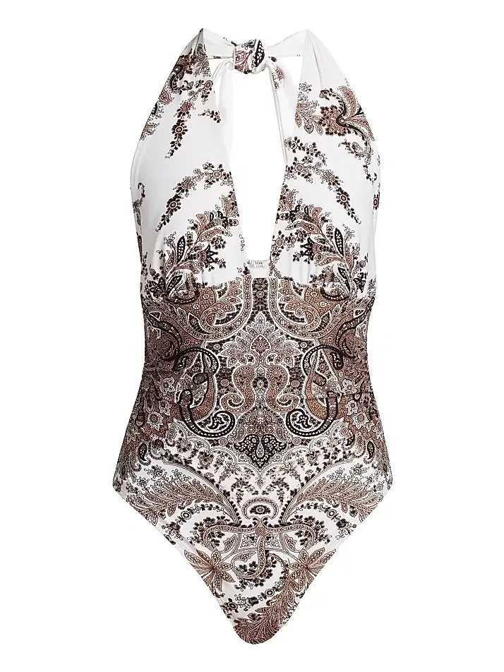Women's Elise Paisley Halterneck One-Piece Swimsuit Women's Elise Paisley Halterneck One-Piece Swimsuit
