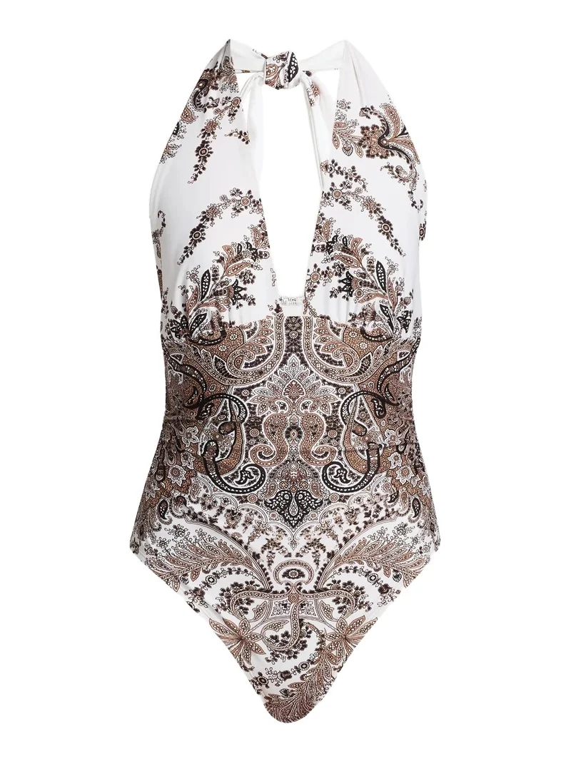 Kobi Halperin Women's Elise Paisley Halterneck One-Piece Swimsuit