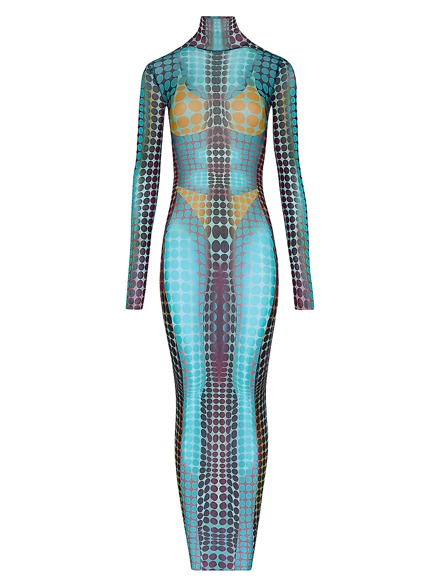 Jean Paul Gaultier Women's Iconic Prints: The Dots Maxi Dress