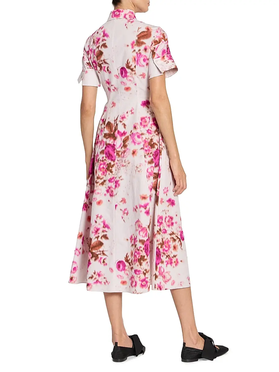 Erdem Women's Floral Cotton Shirtdress | Thumbnail 5 Erdem Women's Floral Cotton Shirtdress | Thumbnail 5