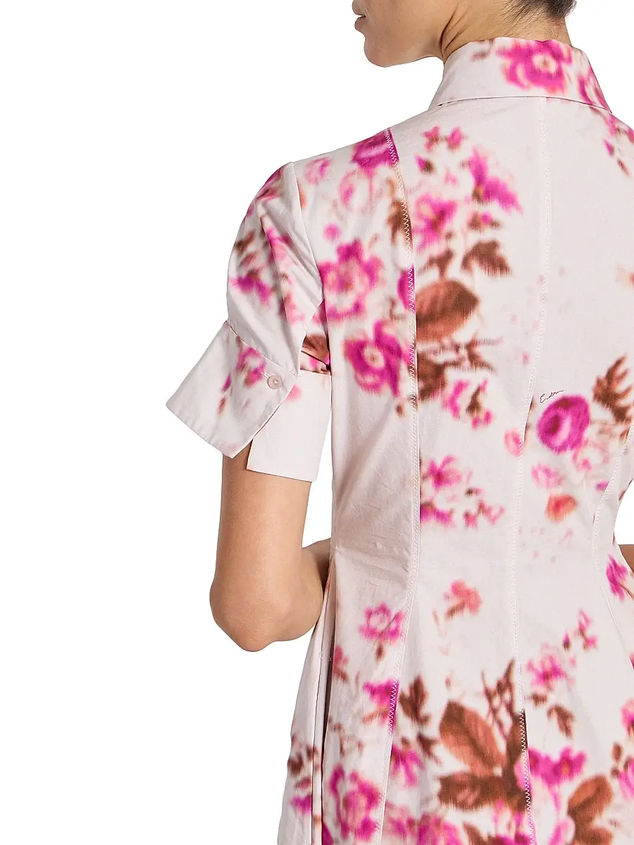 Erdem Women's Floral Cotton Shirtdress | Thumbnail 6 Erdem Women's Floral Cotton Shirtdress | Thumbnail 6