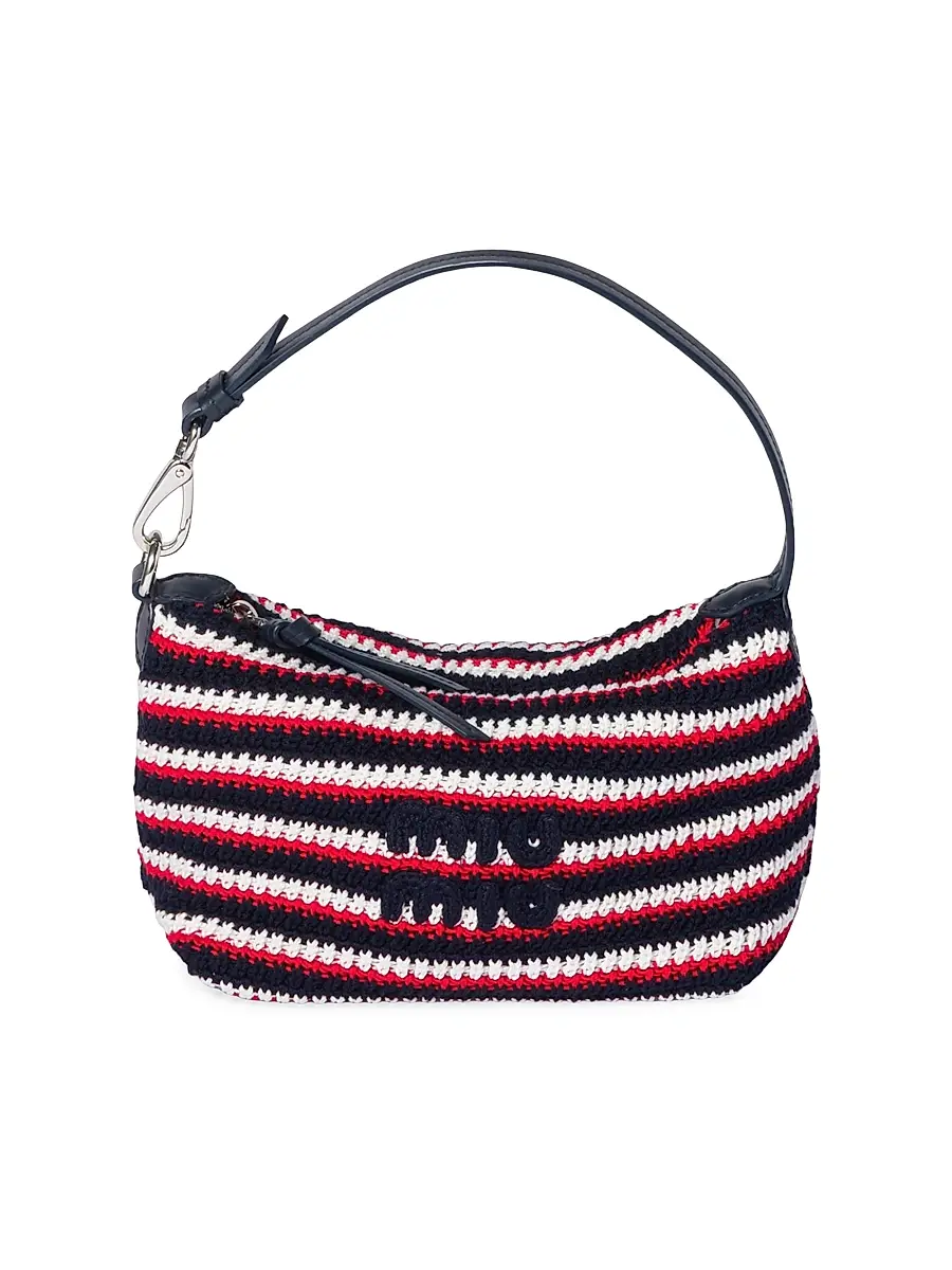 Miu Miu Women's Crochet Pouch - Blue | Thumbnail 11 Miu Miu Women's Crochet Pouch - Blue | Thumbnail 11
