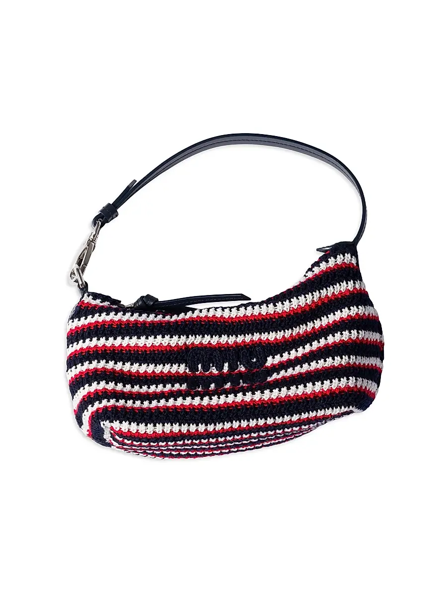 Miu Miu Women's Crochet Pouch - Blue | Thumbnail 14 Miu Miu Women's Crochet Pouch - Blue | Thumbnail 14