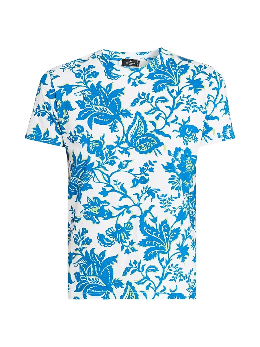 Etro Women's Cut & Sew Floral Cotton T-Shirt