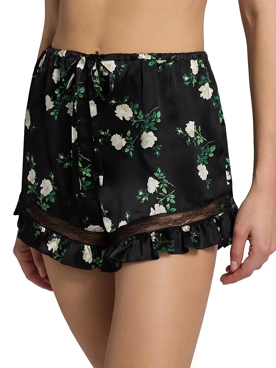 Dolce & Gabbana Women's Floral Silk-Blend Shorts | Thumbnail 5